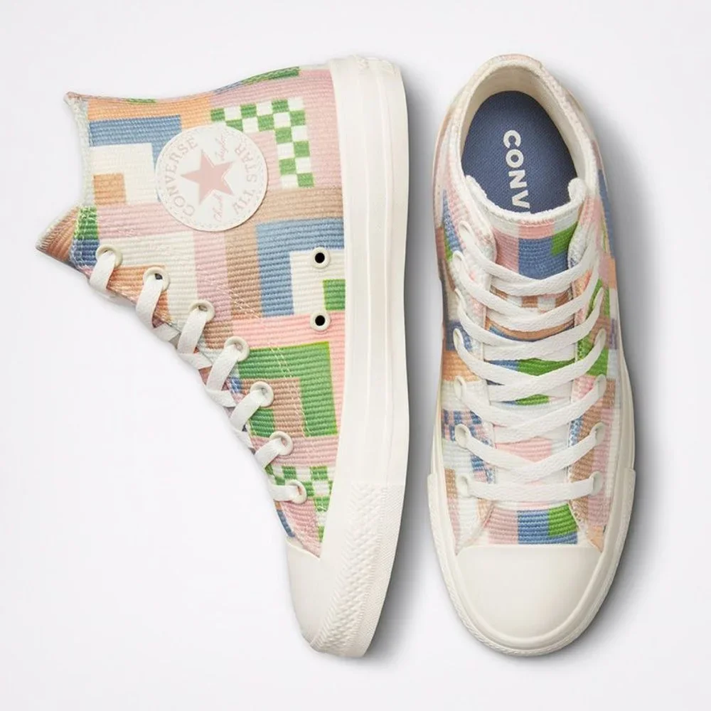 NWT | Converse Chuck Taylor All Star Crafted Abstract Stripes High Top Sneaker - Picture 3 of 12